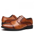 thumbnail image 3 of Men's Business Casual Dress Shoes Classic Wingtip Lace-Up Brogues Modern Formal Woven Leather Oxfords, 3 of 6