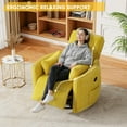 thumbnail image 5 of Furmax 360° Swivel Recliner Power Massage Rocker Chair Adult Glider Rocker with 2 Comfy Pillows for Nursery,Corduroy Yellow, 5 of 7