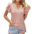 thumbnail image 1 of Birdeem Blouse Mode Femme Manches Courtes Col en V Ample Manches Bouffantes Imprimé, 1 of 5