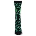 thumbnail image 2 of MeMoi Women's Leopard Clover Bamboo Crew Socks - Womens - Female, 9-11, Black, 2 of 3