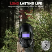 ARCCAPTAIN Welding Helmet Auto Darkening, Large View Welding Hood Mask True Color with Top Optical Clarity