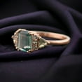 thumbnail image 2 of Princess Cut Sapphire wedding Ring&nbsp;14K Rose Gold Handmade Jewelry Infinity Diamond Promise Ring September Birthstone Ring Gift, 2 of 2