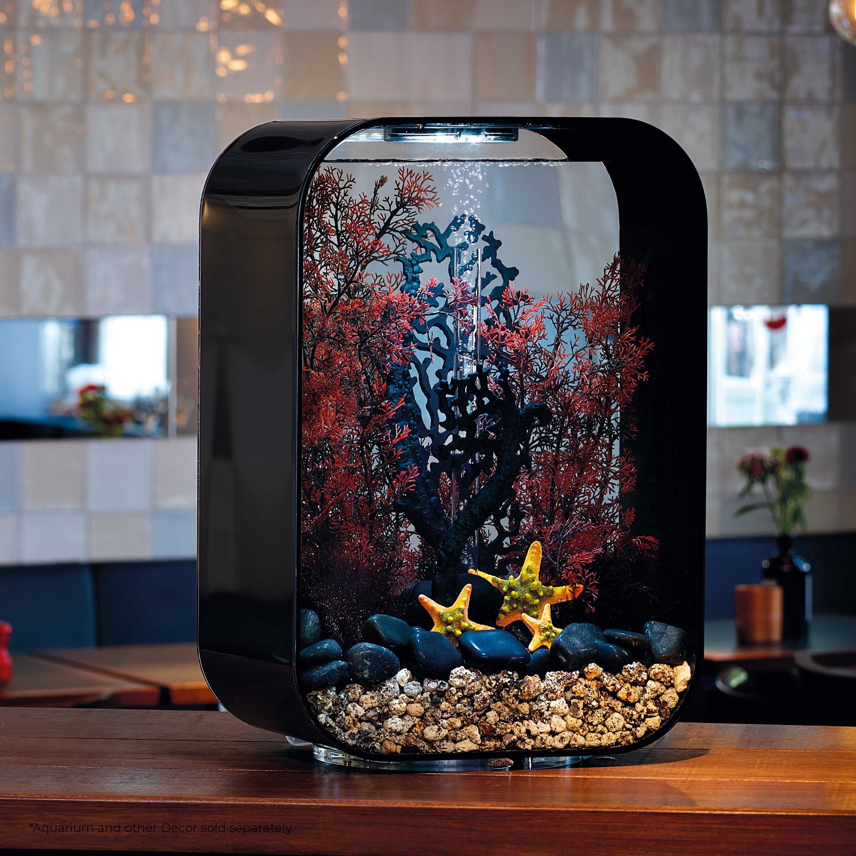 biOrb Black Fan Coral 16.10" Resin Sculpture