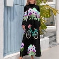 thumbnail image 4 of Flores de primavera y bicicleta Vestido largo Vestidos para fiesta de bodas Vestidos de noche para mujer 2024 Vestidos de verano para mujer, 4 of 5
