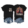 thumbnail image 4 of Trendfront Womens Short Sleeve T Shirts Rock N Roll Crewneck Leopard Lips Guitar Graphic Vintage Band Casual Tee Shirts, 4 of 4