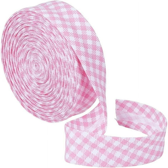 10.94 Yards Pink Stripe Bias Tape 0.83 Inch Double Fold Bias Binding Tape Pre-fold Bulk Bias Tape