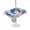 Light Gray Dark Blue, variant on Outdoor Tablecloth with Umbrella Hole for Patio/Picnic/Party/Camping, Ocean Turtle Waterproof Table Cloth Round Cover Washable, Coastal Seahorse Jellyfish Coral Wood Green (Dia 60")