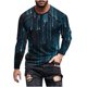 thumbnail image 2 of Blusas y camisas de manga larga con cuello redondo para hombre, blusa informal de manga larga con cuello redondo y estampado., 2 of 5