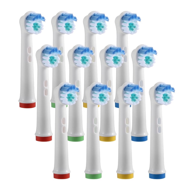 12uds Eléctrico Dientes Cepillo Reemplazo Cabezales, para Oral-B, Blanco