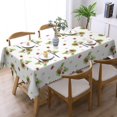 thumbnail image 2 of Red Strawberry Rectangle Tablecloth Watercolor Fruit Floral Green Leaves Table Cloth Dining Table Cover for Home Kitchen Restaurant Party Buffet Picnic 60 x 84 Inch, 2 of 6