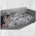 thumbnail image 6 of Floral Soft Flannel Fleece Throw Blanket, Flowers Leaves Twirled Swirls Buds Nature Romantic Design Artwork Print, Cozy Plush for Indoor and Outdoor Use, 60" x 80", Black and White, by Ambesonne, 6 of 6