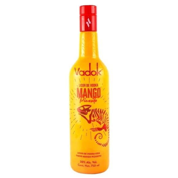 Pack de 4 Licor de Vodka Vadok Mango Picosito 750 ml