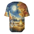 thumbnail image 2 of Hello Fall Alaskan Malamute Enjoys Warm Campfire Autumn Night Bright Moon All Over Print 3D Baseball Shirt Alaska Mal Dog Lovers Gifts Softball Sport - 01008, 2 of 6