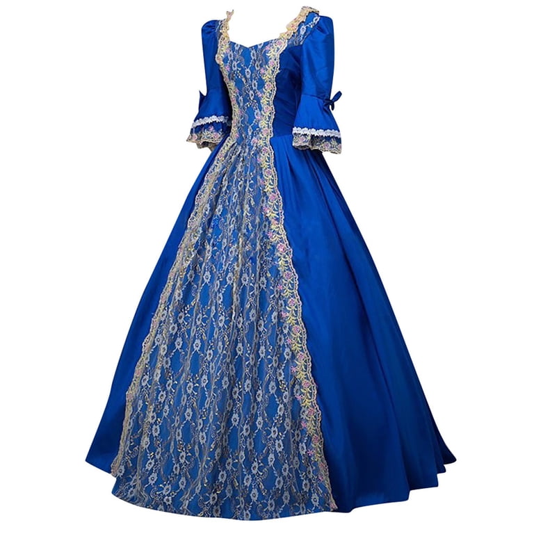 renaissance christmas dress Women Medieval Renaissance Dresses Queen Halloween Christmas Holiday Dress  Ball Gown Dress Theatrical Cosplay Clothing