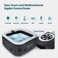 thumbnail image 4 of RELXTIME Inflatable Hot Tub 2 to 3 Person 61 Inch Outdoor Square Portable Home Spa with 110 Soothing AirJets,Spa Cover, Black, 4 of 5