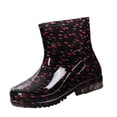 thumbnail image 3 of Short Rain Boots for Women Waterproof Wide Calf Garden Ankle Rain Boots Lightweight Anti Slipping Rubber Shoes for Outdoor, 37, 3 of 8