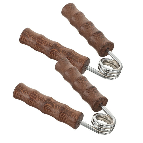 HOMEMAXS 1 Pair Hand Grip Strengthener Wrist Trainer Practical Finger Exerciser with Wooden Handle