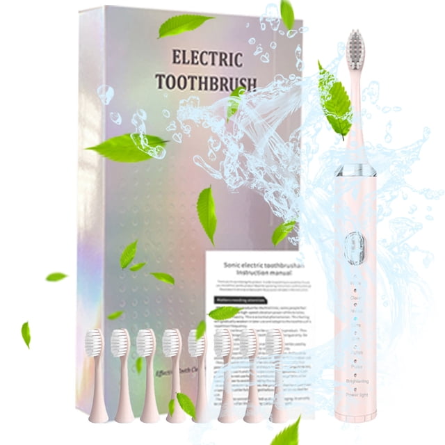 COFEST Electric Toothbrush, Low Noise, Portable, Smart Timer Electric Toothbrush IPX7 Water Electric Toothbrush Vibration Pink