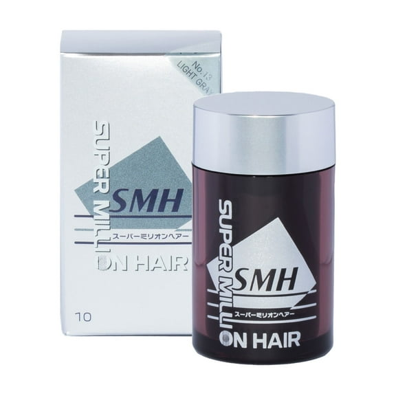 Super Million Hair Fill in Thinning and Fine Hair, Fuller, Thicker, Natural Look for Women & Men, Light Gray, 14 Color options 10g