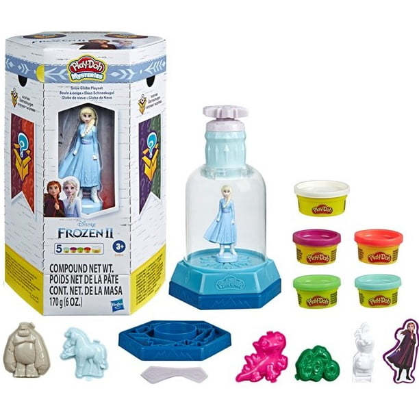 PlayDoh Mysteries Disney Frozen 2 Snow Globe Playset, 5 Cans (6 oz
