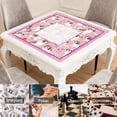 thumbnail image 6 of Pink Mahjong Mat with Rules, 31.5*31.5in Anti Slip American Mahjong Mat for Table, Noise Reduction, Neoprene Mah jongg Mats with Carrying Bag & 3 Dices, Mahjong Supplies Gift, Board Tile Games Mats, 6 of 7