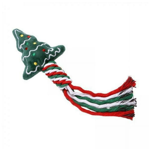 Gazechimp 6xChristmas Dog Toy Xmas Dog Rope Toy for Puppy Large Medium Small Dogs Party Christmas tree