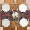 thumbnail image 3 of Boho Bohemian Table Runner 72 Inches Long, Vintage Seasonal Table Runners for Party Kitchen Dining Coffee Table Bedroom Dressers Indoor Outdoor, Machine Washable (Bohemian B, 13” x 72”), 3 of 6