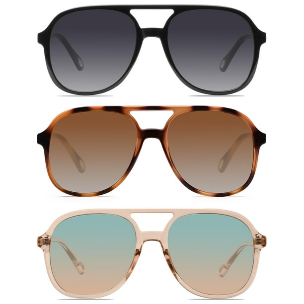Gafas de sol YDAOWKN Retro Square Aviator UV400 para mujer/hombre