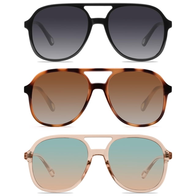 Gafas de sol YDAOWKN Retro Square Aviator UV400 para mujer/hombre