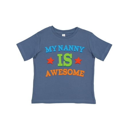 

Inktastic My Nanny is Awesome Gift Toddler Boy or Toddler Girl T-Shirt