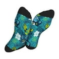 thumbnail image 5 of KLL Shark And Leaves Print Cool Socks Men's Women's Crew Socks Funny Crazy Novelty Stockings, 5 of 7
