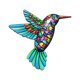 thumbnail image 1 of Adorno de pared de colibrí de metal | Escultura para valla de jardín exterior | Decoración colgante de pájaros para el hogar, patio, jardín | Adorno de pared de pájaros de metal decorativos, 1 of 3