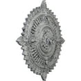 thumbnail image 3 of 29 1/8"OD x 1 1/4"ID x 4"P Haylynn Ceiling Medallion (Fits Canopies up to 1 1/4"), Hand-Painted Ultra Pure White Crackle, 3 of 7