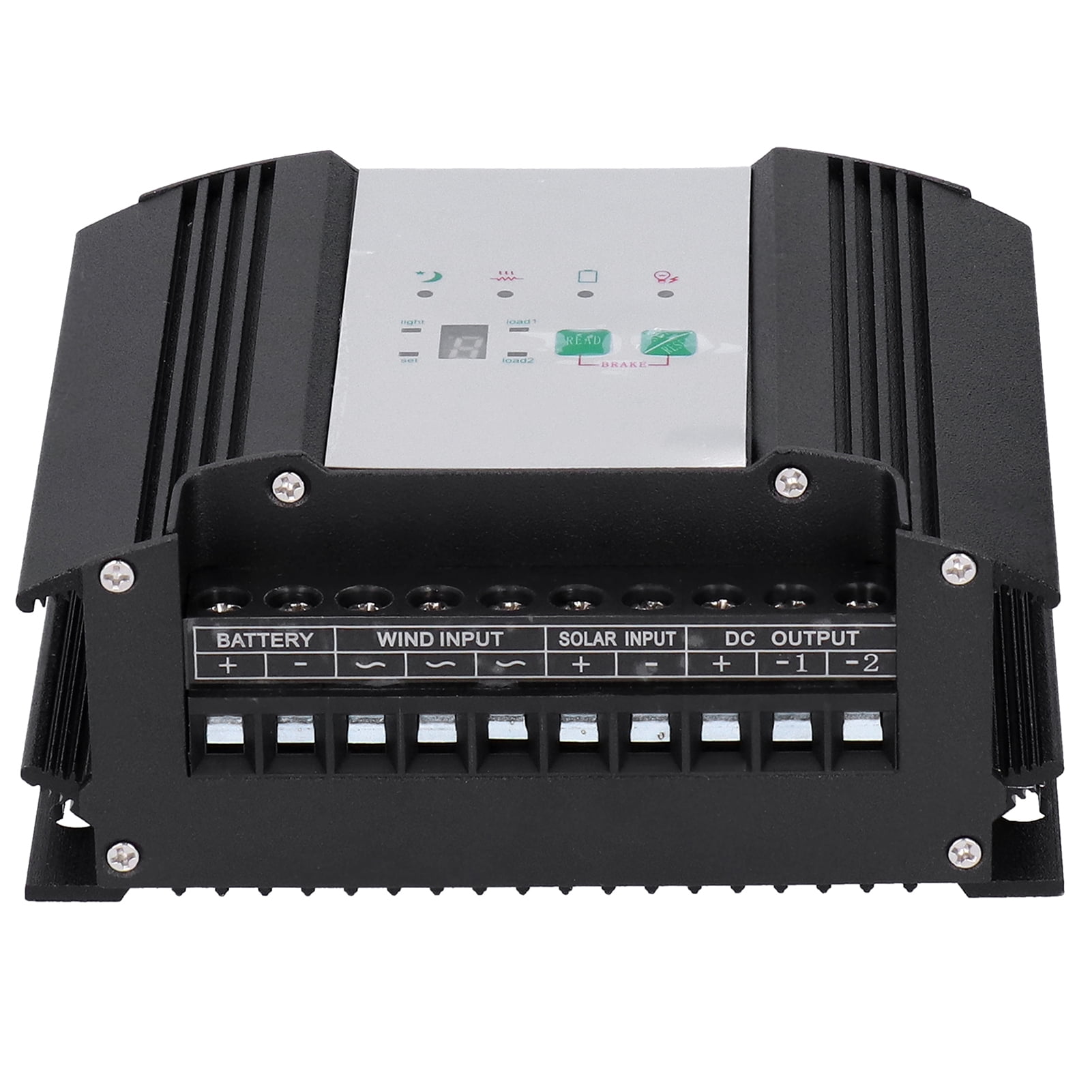 Controlador híbrido solar eólico, controlador híbrido de energía solar eólica, turbina eólica LED inteligente, energía solar de 600 W, 300 W, 24 V, controlador de batería automático con pantalla LCD g