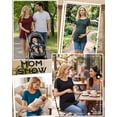 thumbnail image 5 of Bearsland Women's Maternity Nursing Top Side Discreet Zip Short Sleeve Breastfeeding Shirt, 5 of 7