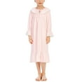 thumbnail image 2 of AJTQTH Casual Sundress for Girls Kids Ruffles Round Neck Long Sleeve Comfort Gowns Cute Solid Color Lightweight Ruched Sleepwear Homewear Pink 130, 2 of 6