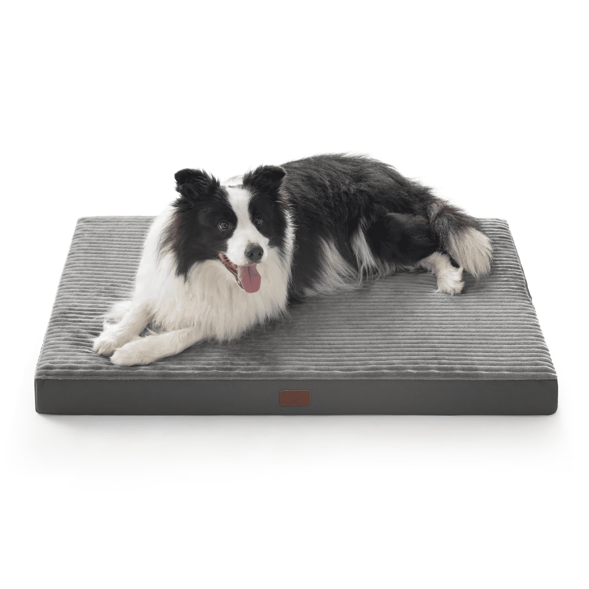U By Bedsure Orthopedic Dog Bed for Large Dogs,, Washable Pet Beds for Crate with Removable Cover, Egg Crate Foam Puppy Mat Non-Slip Bottom, 35"x22", Gray