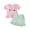 Pink, variant on Xyant Toddler Baby Girl Golf Outfit Golf Embroidery Short Sleeve T-Shirt Plaid Shorts Set 2Pcs Infant Summer Clothes (Light Pink,2-3 Years)
