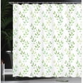 thumbnail image 3 of Ambesonne Green Shower Curtain, Symmetrical Olive Leaves, 69"Wx84"L, Green, 3 of 4