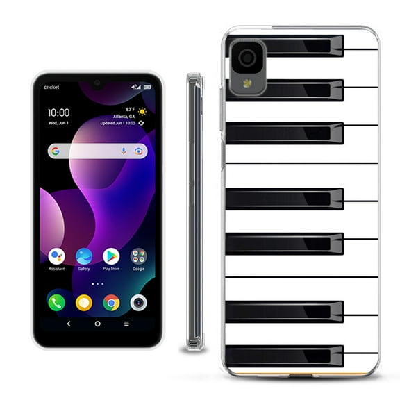 Slim-Fit Gel TPU Phone Case for TCL 30Z / 30 Z / 30 LE, by OneToughShield ® - Piano Design