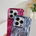 thumbnail image 4 of for iPhone 15 Pro Case,Pleated Water Ripple Chrome Wave Pattern Soft Compatible with iPhone Case (Gold,iPhone 15 Pro), 4 of 7