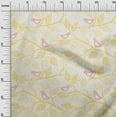 thumbnail image 3 of oneOone Cotton Jersey Yellow Fabric Asian Block Craft Projects Decor Fabric Printed By The Yard 58 Inch Wide, 3 of 4