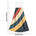 thumbnail image 6 of Yayeee Kitchen Hanging Hand Towels Set of 2 with Loop Bathroom Absorbent Tie Towel, Beige Stripes, 6 of 7