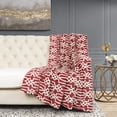 thumbnail image 3 of Home Soft Things Flannel Velvet Throw - Carteret - Rosewood - 60" x 70", 3 of 7
