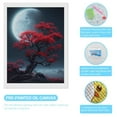 thumbnail image 3 of Diamond Art Kits for Adults, Red Tree Moon Night SkyDiamond Painting Kits for Beginners, Frameless Round 5D Full Drill Diamonds Art Gem Art Crafts Home Decor Gifts, 3 of 8