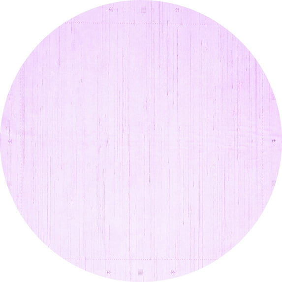 Ahgly Company Indoor Round Solid Purple Modern Area Rugs, 7' Round