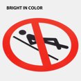 thumbnail image 3 of 5pcs Self-adhesive Warning Stickers Removable Safety Signs Decals Practical No Leaning On Sign Stickers, 3 of 7