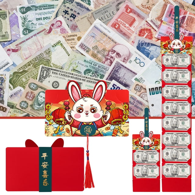 Vaidha Enveloppe Rouge Personnalisée pour le Nouvel An 2024 Enveloppe Rouge de Bénédiction du Nouvel An Chinois