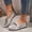 Silver, variant on YOUYEDIAN Loafers for Women Fashion Pointed Toe Comfy Versatile Slip On Flats Retro Casual Outdoor Walking Dress Shoes