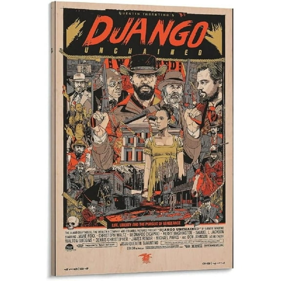 Django Unchained Classic Art Movie Poster (23) Canvas Wall Art Prints Poster Gifts Photo Picture Painting Posters Room Decor Home Decorative 12x18inch(30x45cm)